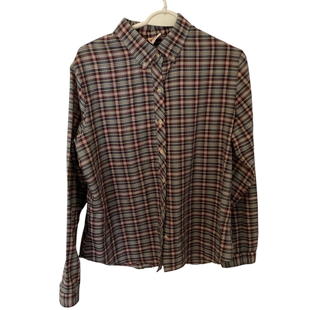 Wrangler Missed Plaid Button Up Long Sleeve Western Shirt Women 18